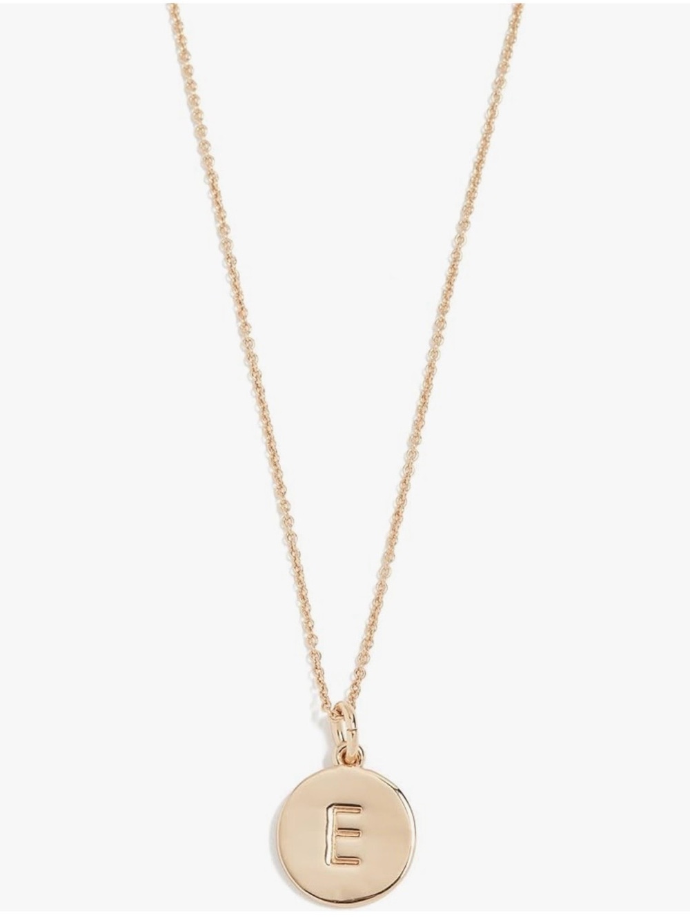 Kate Spade New York Initial Pendant Necklace E Gold